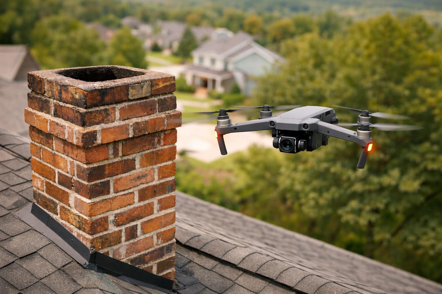 Drone chimney inspection